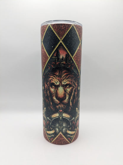 20oz Lion Magic Glitter Tumbler